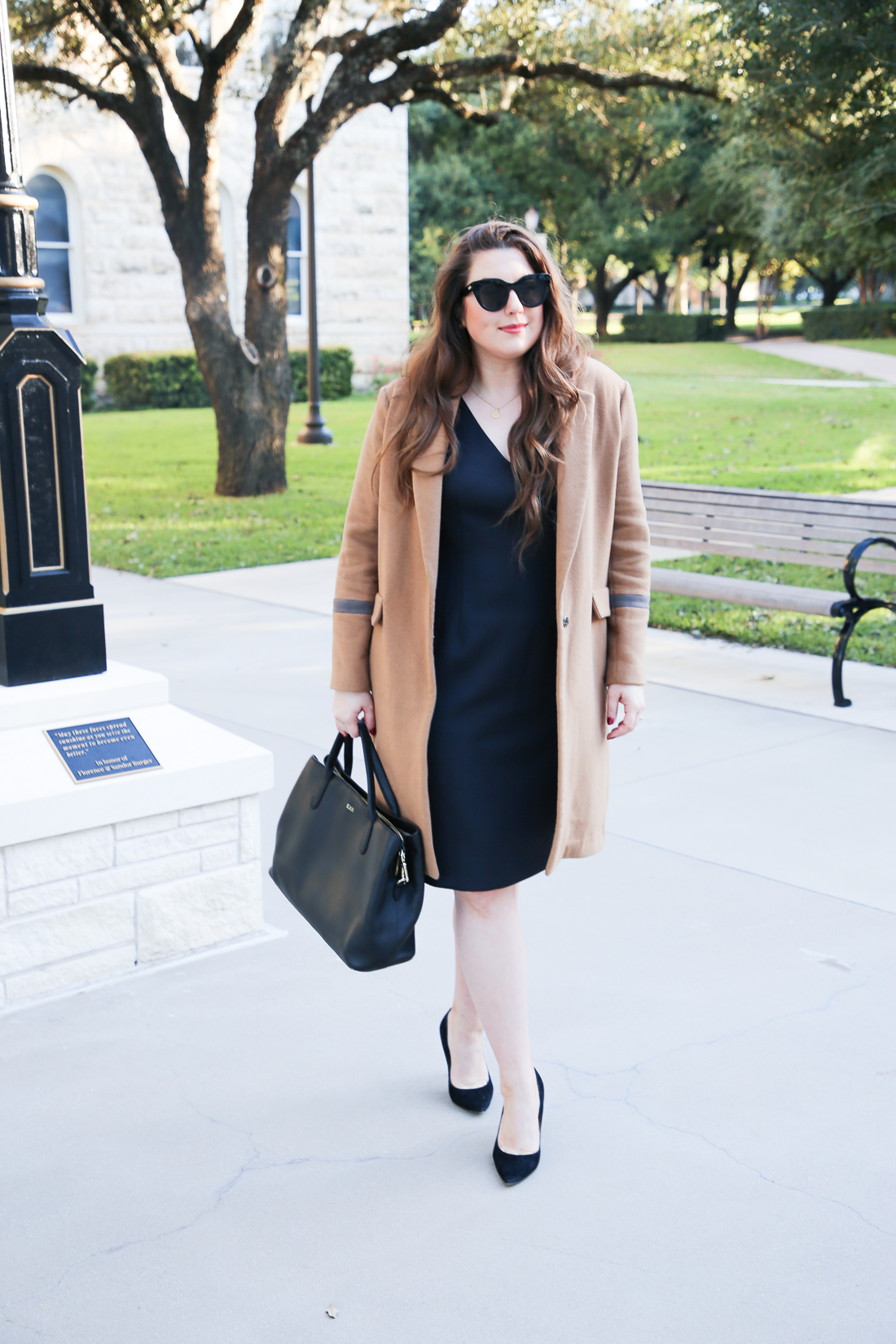 Reiss Wool Blend Longline Double Breasted Coat in Light Camel REISS